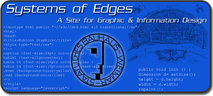 Systems of Edges; A Site for Graphic & Information Design